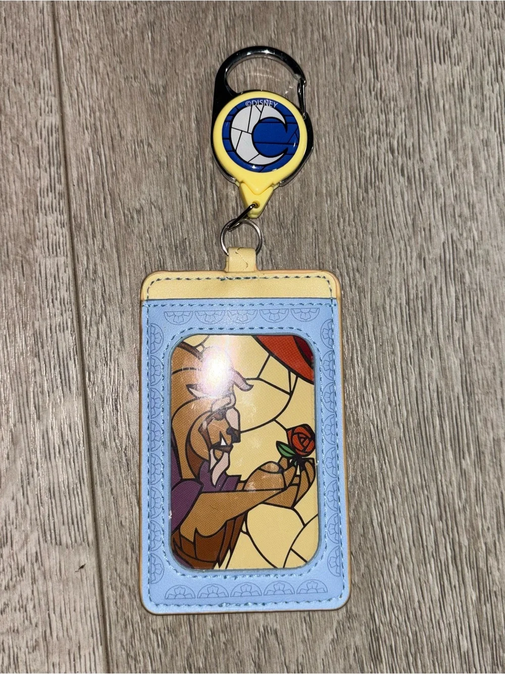 Loungefly Disney Beauty and the Beast Lenticular Retractable Lanyard ID Holder